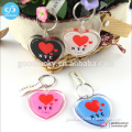 Promotional custom printed souvenir clear photo frame key rings cheap picture insert logo plastic acrylic keychain